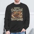 Easily Distracted By Turtles And Books Sweatshirt Gifts for Old Men