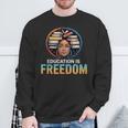 Education Is Freedom Woman Afro Books Reading Sweatshirt Gifts for Old Men Education Is Freedom Woman Afro Books Reading Sweatshirt Gifts for Old Men