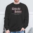 EitherOr Bookstore Sweatshirt Gifts for Old Men
