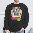English Bulldog Back To School Book Worm Dog Sweatshirt Gifts for Old Men