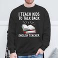 English Teacher Outfit Book Graphic English Grammar Lessons For Men Women Sweatshirt Gifts for Old Men