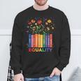 Equality Book Flower Peace Love Kindness LGBTQ Pride Sweatshirt Gifts for Old Men Equality Book Flower Peace Love Kindness LGBTQ Pride Sweatshirt Gifts for Old Men