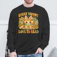 Every Bunny Loving Read Easter Eggs Bunny Book Bookworm Sweatshirt Gifts for Old Men