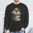 Fantasy Dragon & Books Magical Reader Sweatshirt Gifts for Old Men