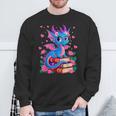 Fantasy Dragon Reading Books Bookworm Sweatshirt Gifts for Old Men