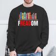 Frea-Dom Anti Ban Books I Read Banned Books Freedom Book Sweatshirt Gifts for Old Men Frea-Dom Anti Ban Books I Read Banned Books Freedom Book Sweatshirt Gifts for Old Men