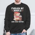 Fueled By Books And Iced Coffee Coffee Read Book Lover Sweatshirt Gifts for Old Men