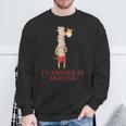 Giraffe Book Lovers I'd Rather Be ReadingShirt Sweatshirt Gifts for Old Men