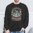 Girl Who Loves Dragons And Books Fantasy Book Reader Sweatshirt Gifts for Old Men Girl Who Loves Dragons And Books Fantasy Book Reader Sweatshirt Gifts for Old Men