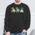 Gnomes Reading Books Teacher St Patricks Day Shamrock Irish Sweatshirt Gifts for Old Men