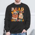 Groovy Booooks Ghost Read More Books Teacher Halloween Men Women Kids Sweatshirt Gifts for Old Men