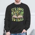 Groovy It's Good Luck To Read St Patrick's Day Book Lucky Sweatshirt Gifts for Old Men