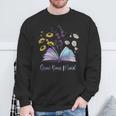 Grow Your Mind Wildflower Book Floral Motivation Sweatshirt Gifts for Old Men