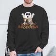 Halloween Books Cute Ghost Reading Library Boooooks Autumn Sweatshirt Gifts for Old Men