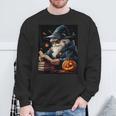 Halloween Girls Boys Wizard Book Pumpkin Kids Halloween Sweatshirt Gifts for Old Men