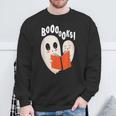 Halloween Teacher Library Ghost Books Men Women Kids Sweatshirt Gifts for Old Men