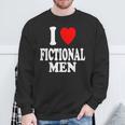 I Heart Love Fictional Men Book Movies Literature Reading Sweatshirt Gifts for Old Men