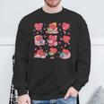 Hearts Reading Book Lovers All Booked For Valentine Sweatshirt Gifts for Old Men
