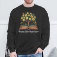 Helping Little Minds Grow Book Tree Education Sweatshirt Gifts for Old Men