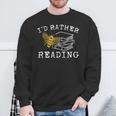 I'd Rather Bee Reading Teacher Librarian Book Lover Sweatshirt Gifts for Old Men
