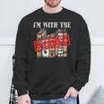 I'm With The Banned Books For a Literature Teacher Sweatshirt Gifts for Old Men