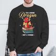 I'm A Book Dragon Not A Worm Reading Library Reader Bookworm Sweatshirt Gifts for Old Men