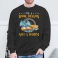 I'm a Book Dragon Not a Worm Reading Readers Clothing Sweatshirt Gifts for Old Men I'm a Book Dragon Not a Worm Reading Readers Clothing Sweatshirt Gifts for Old Men
