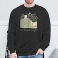 I'm Booked Tonight Cozy Floral Book Lover Graphic Sweatshirt Gifts for Old Men