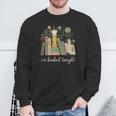 I'm Booked Tonight Floral Books Cozy Reading Graphic Sweatshirt Gifts for Old Men