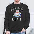 I'm An Indoor Cat I Drink Coffee Read Books Play Games Sweatshirt Gifts for Old Men