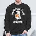 I'm Just Here For The Books Read More Boooks Halloween Sweatshirt Gifts for Old Men