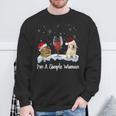 I'm Simple Woman Books Wine Golden Retriever Dog Lover Xmas Sweatshirt Gifts for Old Men