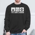 I'm A Simple Woman Tea Books & Dogs Reading Lover Sweatshirt Gifts for Old Men
