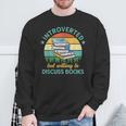 Introverted But Willing To Discuss Books Read a Book Sweatshirt Gifts for Old Men