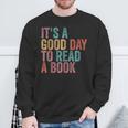 It's A Good Day To Read A Book Retro Vintage Sweatshirt Gifts for Old Men