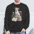 Jack Russell Terrier Bookworm Flowers Book Reading Books Sweatshirt Gifts for Old Men Jack Russell Terrier Bookworm Flowers Book Reading Books Sweatshirt Gifts for Old Men