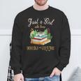 Just a Girl Who Loves Books And Coffee We Need More Caffeine Sweatshirt Gifts for Old Men