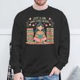 Just A Girl Who Loves Books Girls Books Lovers Reading Sweatshirt Gifts for Old Men