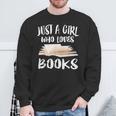 Just A Girl Who Loves Books Reader Lover T-Shirt Sweatshirt Gifts for Old Men