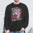 Just A Girl Who Loves Books And Wolves Cute Reading Nerd Sweatshirt Gifts for Old Men
