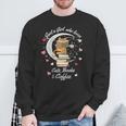 Just a Girl Who Loves Cats Books And Coffee Cartoon Cat Sweatshirt Gifts for Old Men