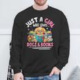 Just a Girl Who Loves Dogs & Books Dog Reading Sweatshirt Gifts for Old Men