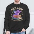 Just A Girl Who Loves Dragons And Books Cute Fantasy Sweatshirt Gifts for Old Men