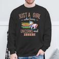 Just A Girl Who Loves Unicorns And Books Women Reading Sweatshirt Gifts for Old Men Just A Girl Who Loves Unicorns And Books Women Reading Sweatshirt Gifts for Old Men