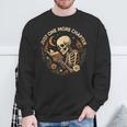 Just One More Chapter Book Lover Bookish Reading Skeleton Sweatshirt Gifts for Old Men