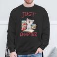 Just One More Chapter- I Love Reading Book And Meow Sweatshirt Gifts for Old Men