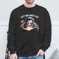 Just One More Page Panda Astronaut Space Suite Book Reading Sweatshirt Gifts for Old Men