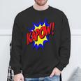 KAPOW Action Super Hero Retro Comic Book Bubble Superhero Sweatshirt Gifts for Old Men KAPOW Action Super Hero Retro Comic Book Bubble Superhero Sweatshirt Gifts for Old Men
