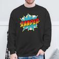 Kids Boys Xander Name Comic Book Superhero Sweatshirt Gifts for Old Men Kids Boys Xander Name Comic Book Superhero Sweatshirt Gifts for Old Men
