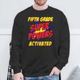 Kids Fifth Grade Superpower Superhero Comic Book First Day School Sweatshirt Gifts for Old Men